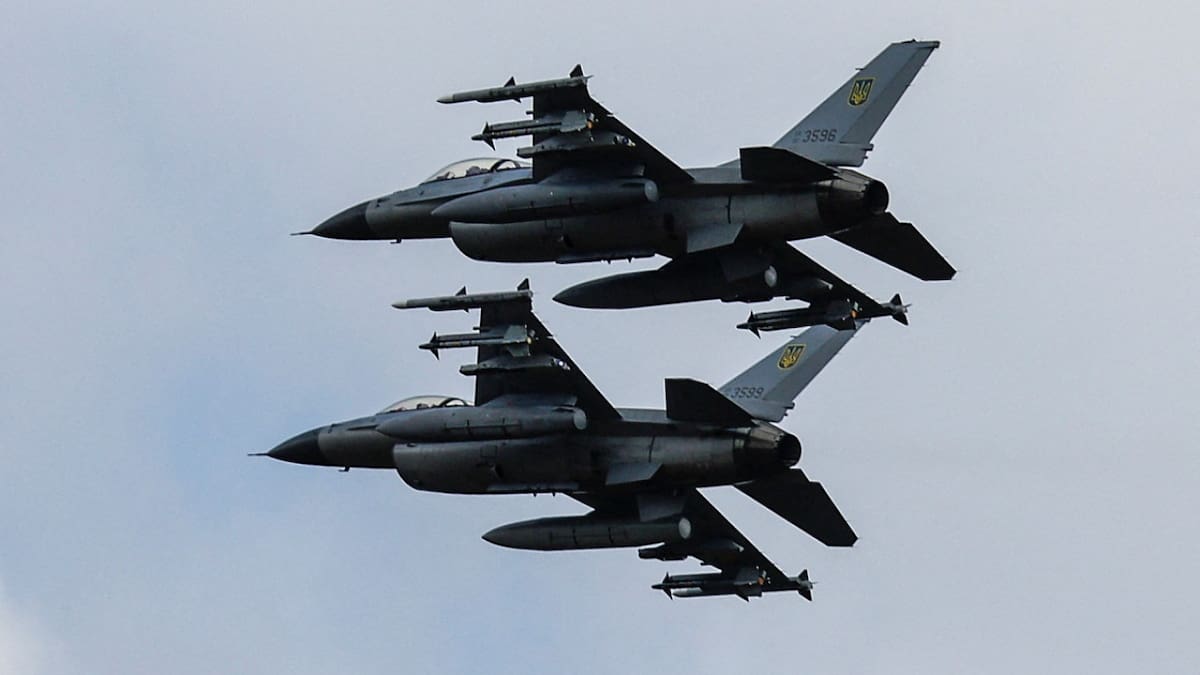 Los aviones F-16 que recibió Ucrania. Foto: Reuters.