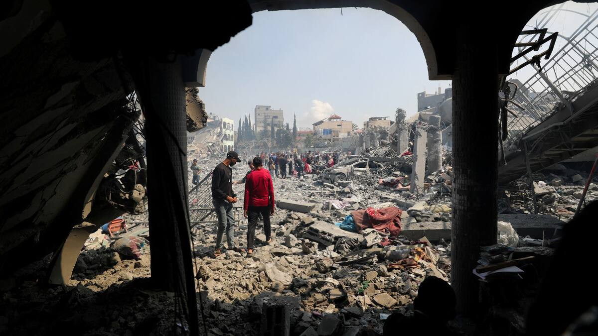 Los desastres de la guerra en la Franja de Gaza. Foto: Reuters/Mahmoud Issa.