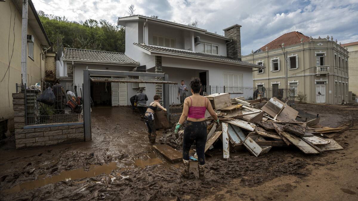 Los destrozos del ciclón en Brasil. Foto: EFE