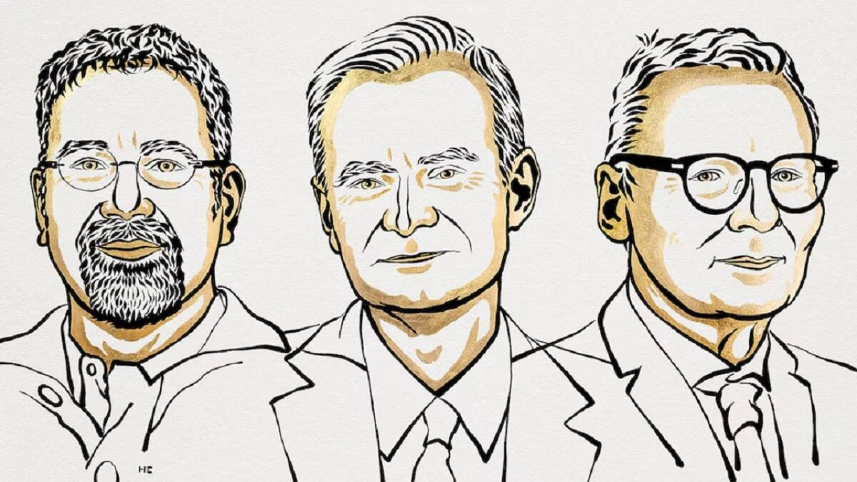 Los ganadores del Nobel de Economía 2024: Daron Acemoglu, Simon Johnson y James Robinson (The Nobel Prize/@NobelPrize)
