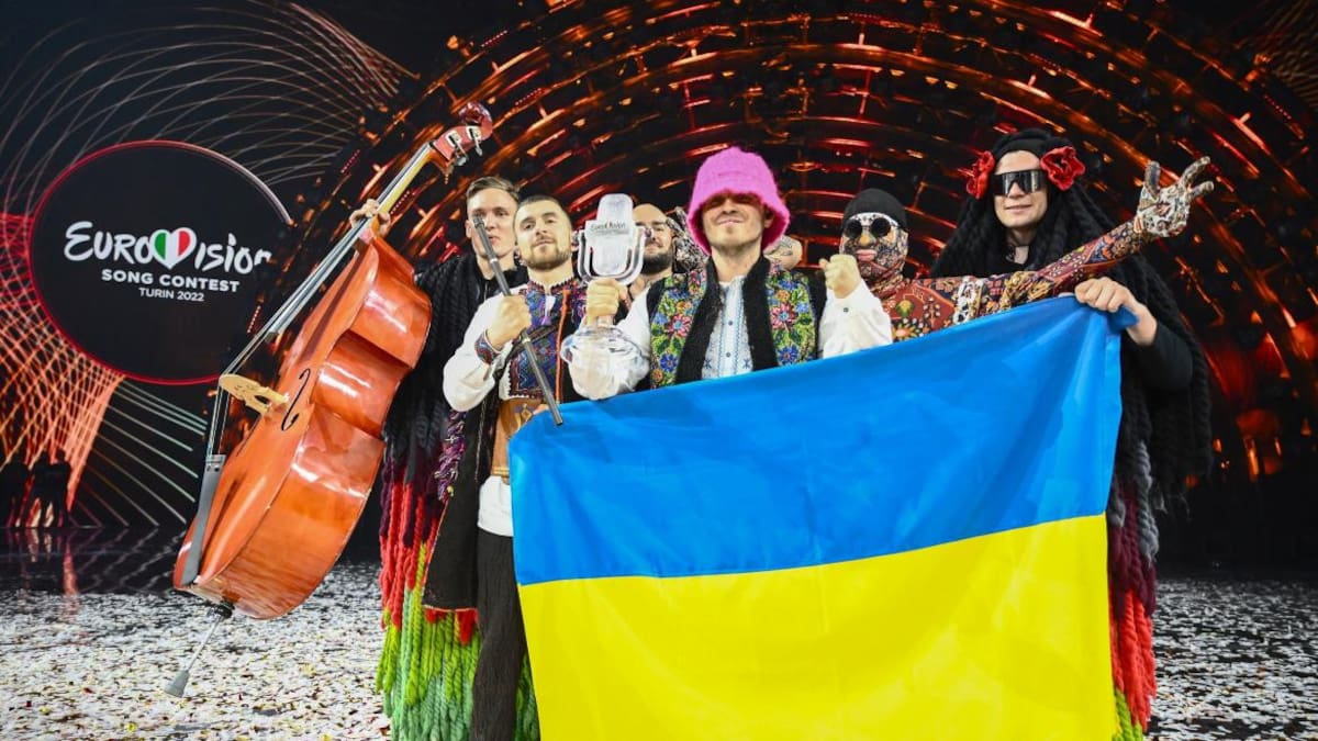 Los ganadores ucranianos de Eurovisión 2022. Foto: AFP
