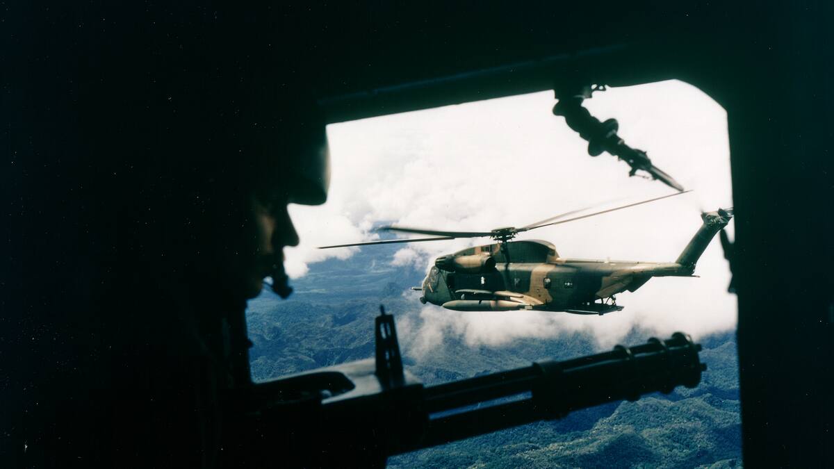 Los helicópteros pesados CH-53G de Alemania que Argentina pretende comprar.