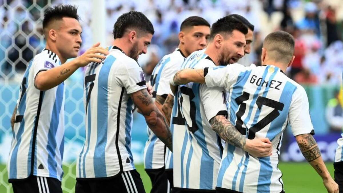 Los jugadores de la Selección. Foto: NA.