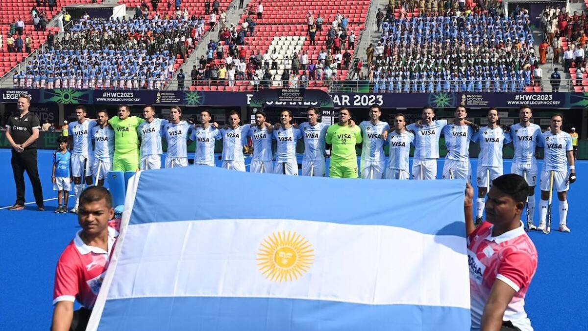 Los Leones quedaron eliminados ante Corea del Sur de Mundial de Hockey 2023. Foto: Twitter @ArgFieldHockey.
