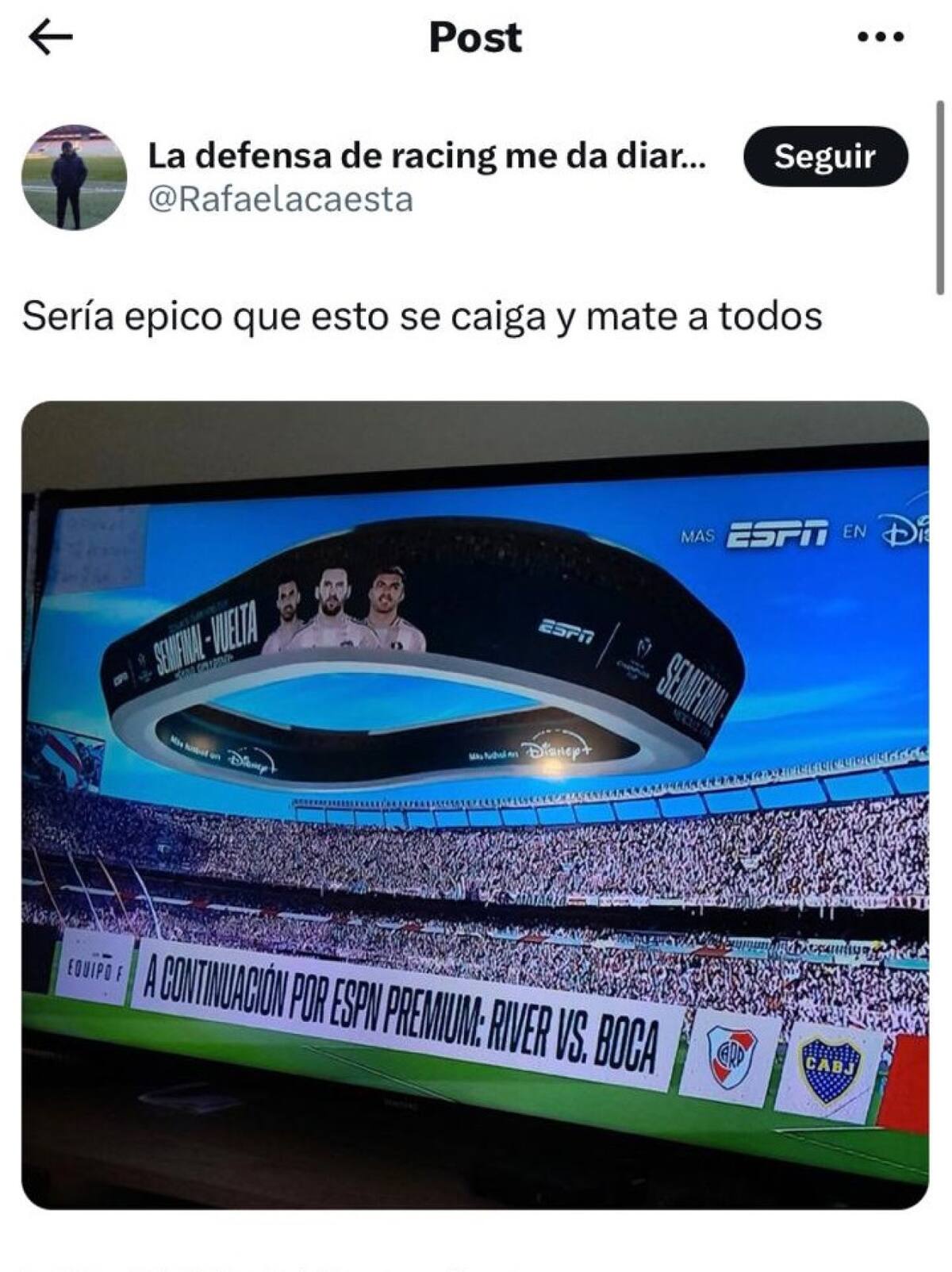 Los mejores memes de Superclásico. Foto: captura X