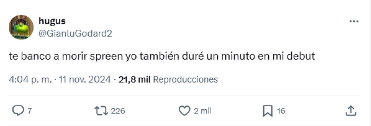 Los mejores memes del partido de Spreen. Foto: captura.