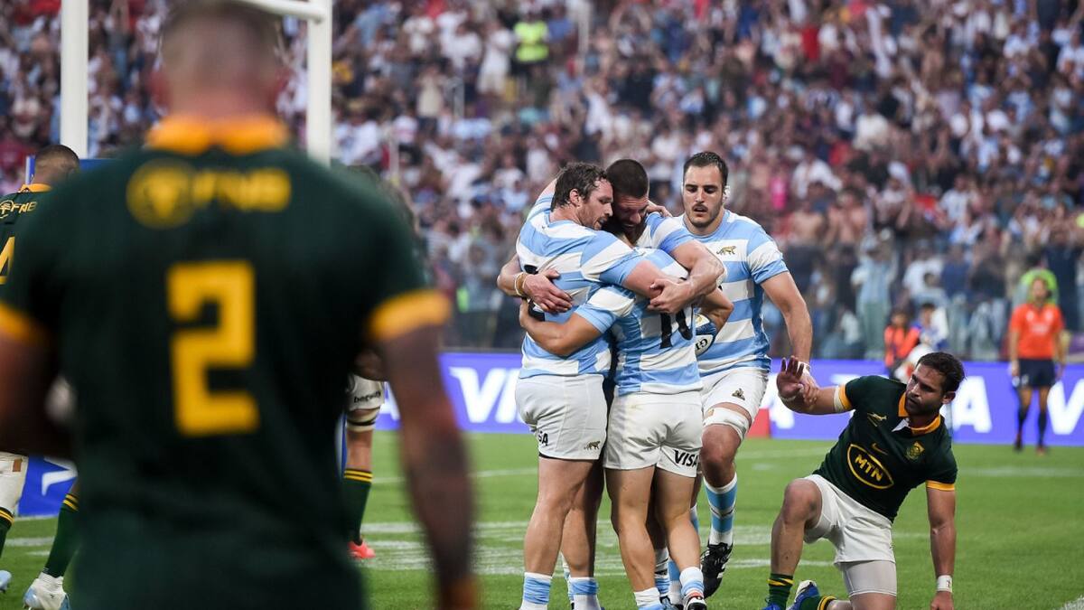 Los Pumas vs Sudáfrica. Foto: X @aplenorugby