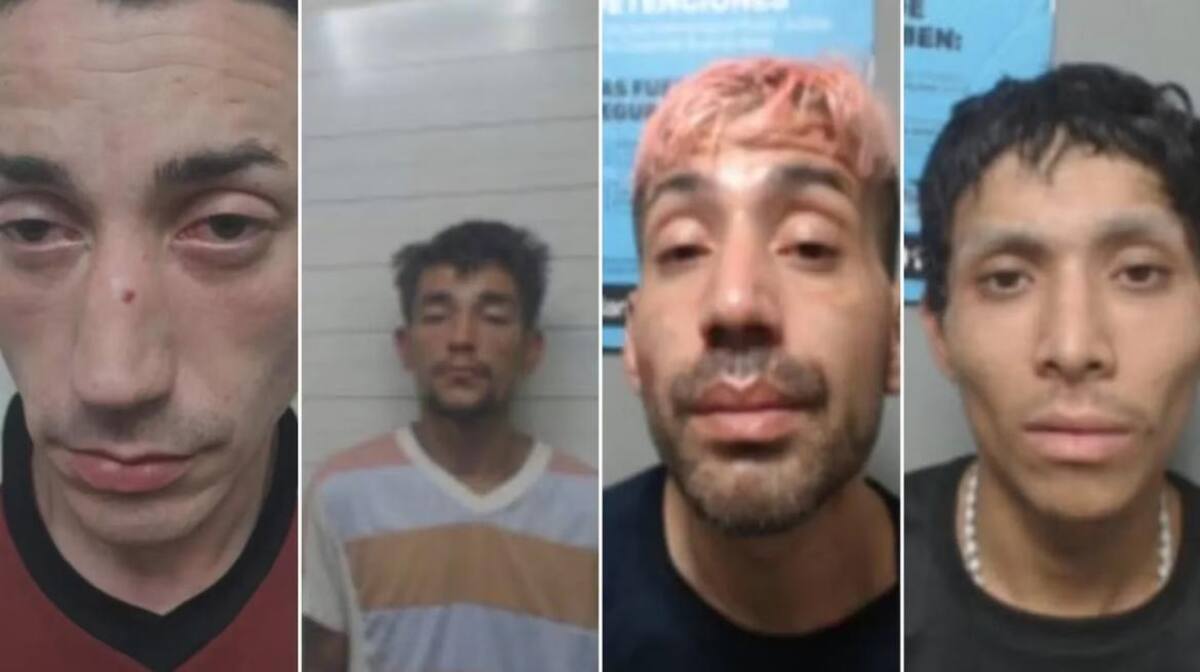 Los rostros de los presos que se fugaron de la comisaría vecinal de Flores. Foto: gentileza TN