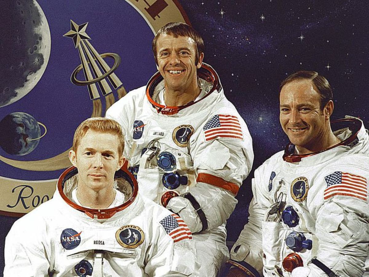 Los tripulantes de la misión Apolo 14. Foto: Twitter @NASA.