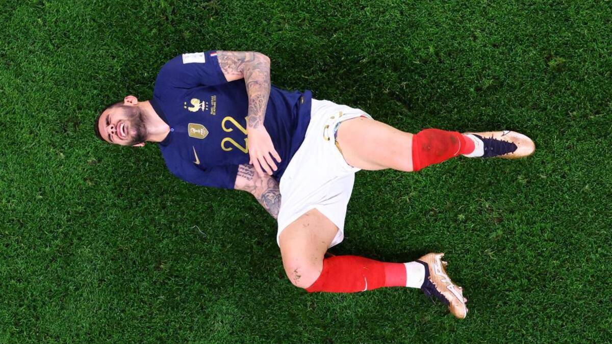 Lucas Hernández, lesión en Francia. Foto: REUTERS