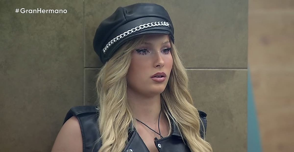 Lucía de Gran Hermano, emocionada por la visita de su novio Lauty Gram. Foto: Captura.