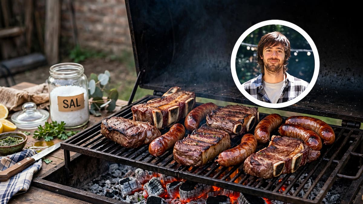 Luciano Luchetti, experto en asado: “La carne tiende a absorber la cantidad de sal casi necesaria para quedar perfecta”