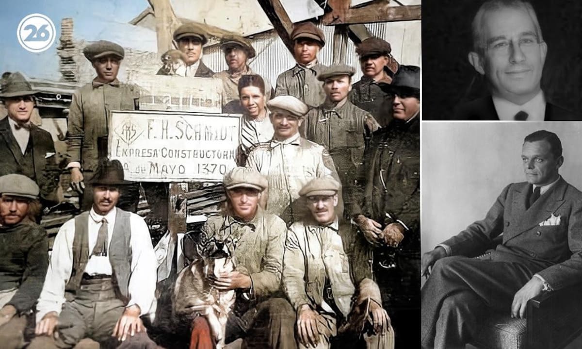 Ludwig Freude, obreros, Thilo Martens, Hans Gert Winter (jefe de enlace de Ferrocariles Alemanes con la Ettapendienst)