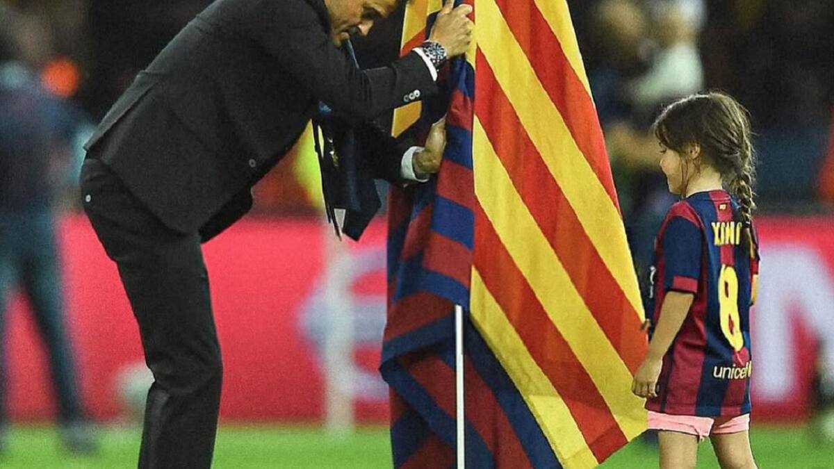 Luis Enrique con su hija Xana. Foto: Instagram @tiagodslvm