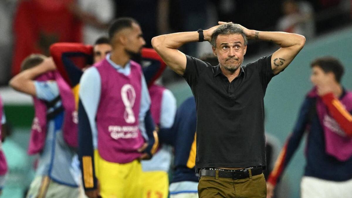 Luis Enrique en el Mundial de Qatar 2022. Foto: REUTERS.