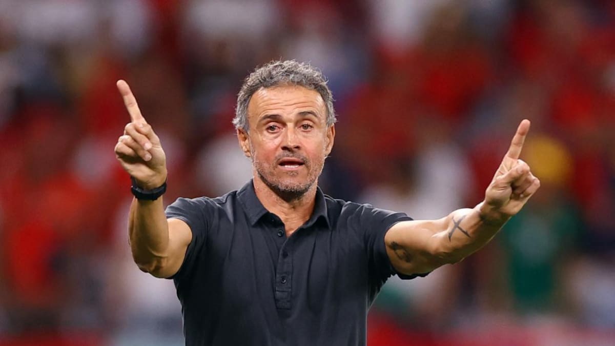 Luis Enrique en el Mundial de Qatar. Foto: REUTERS.