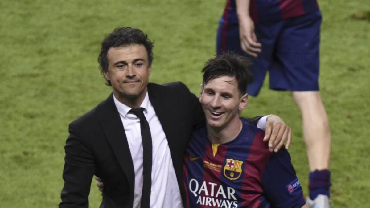 Luis Enrique y Lionel Messi, Barcelona, Agencia NA