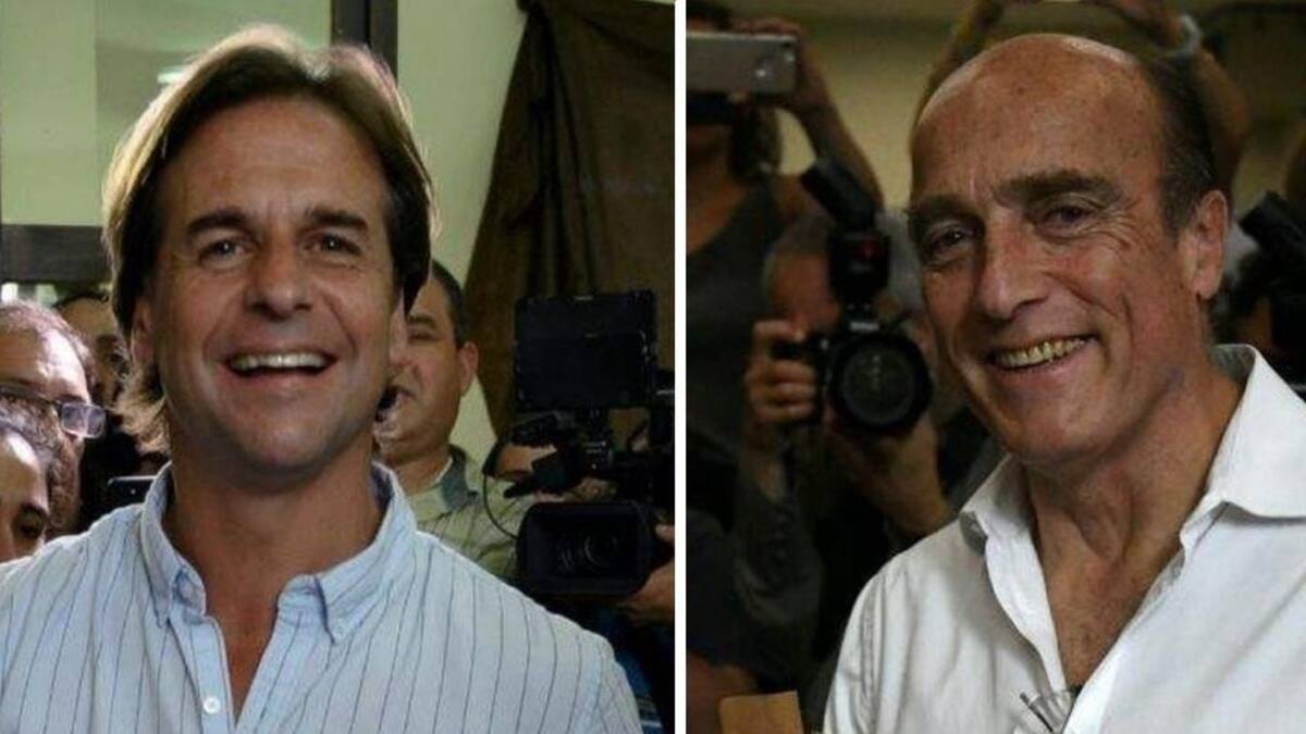 Luis Lacalle Pou y Daniel Martínez