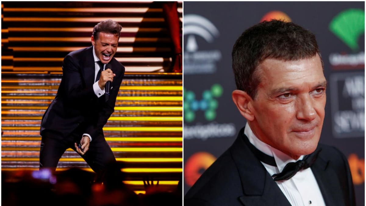 Luis Miguel y Antonio Banderas. Fotos: Reuters.