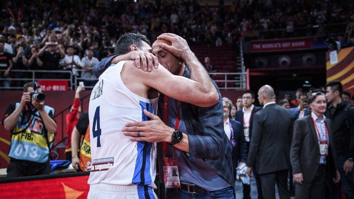 Luis Scola y Emanuel Ginóbili, Mundial de básquet, foto Twitter