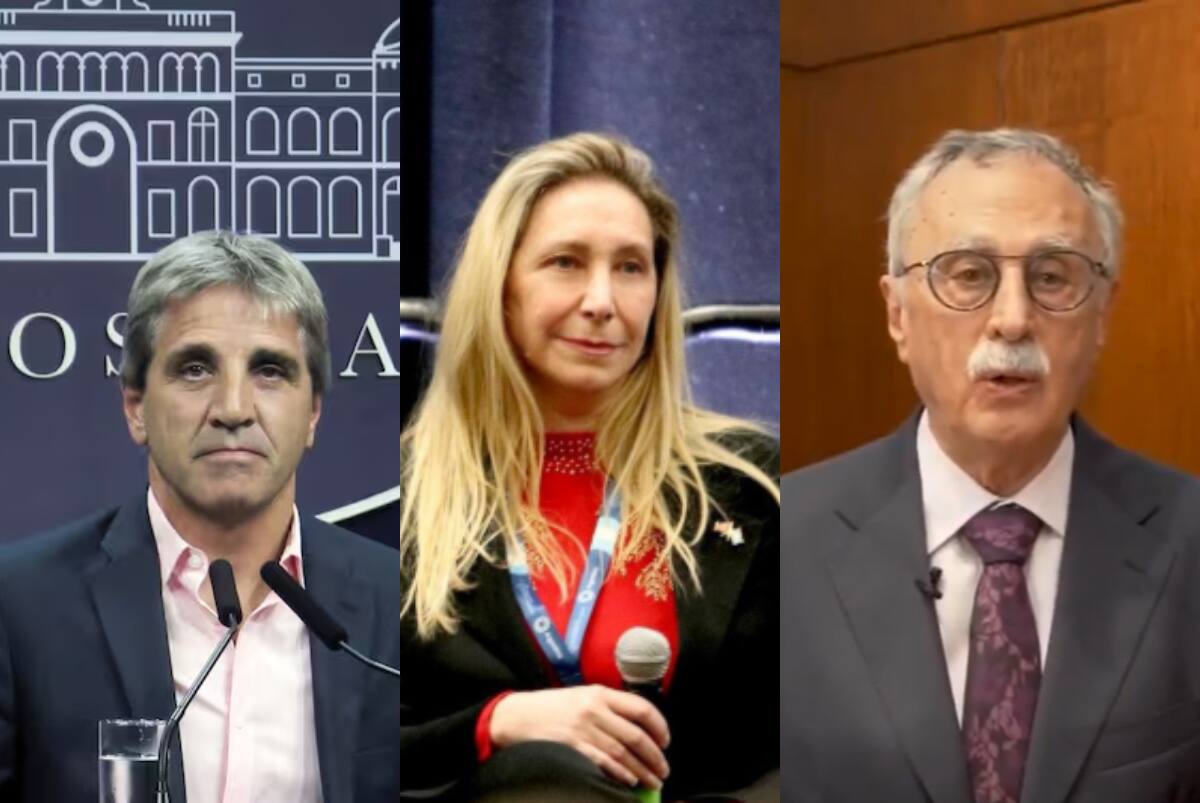 luis toto caputo, karina milei y mario lugones