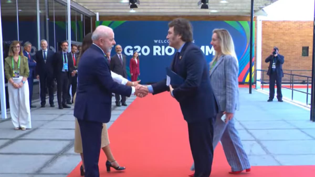 Lula da Silva y Javier Milei. G20. Foto: X / LulaOficial.