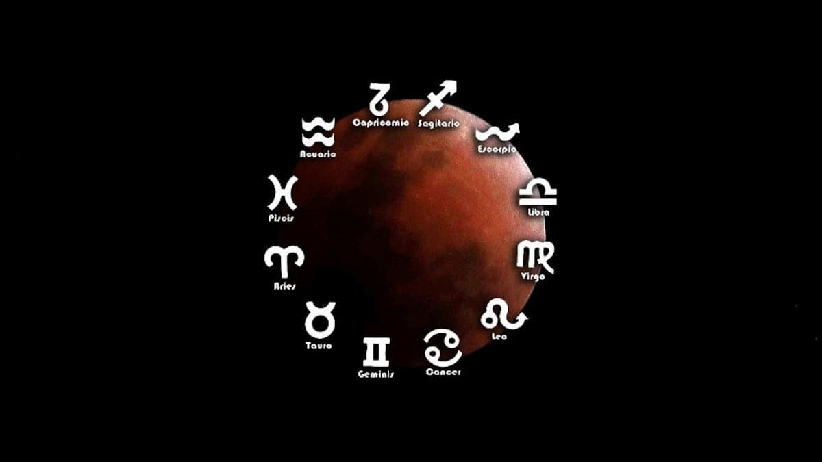 Luna roja - Eclipse - Signos del zodíaco