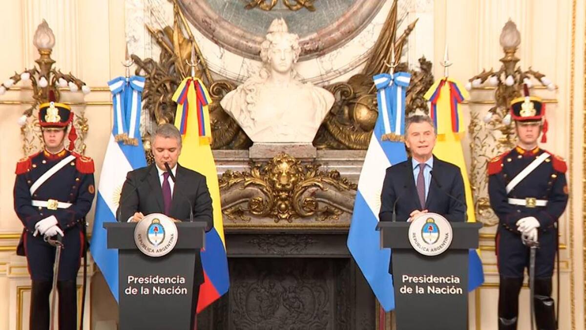 Macri junto a Iván Duque en Casa Rosada