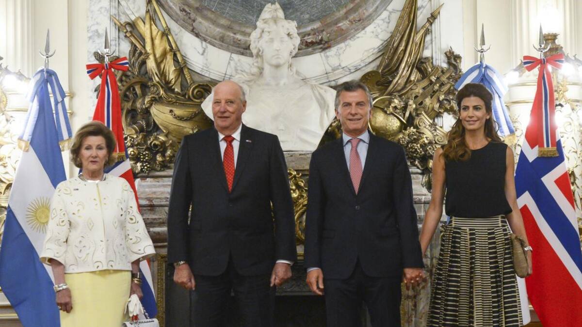 Macri y Juliana Awada junto a los reyes de Noruega (NA)