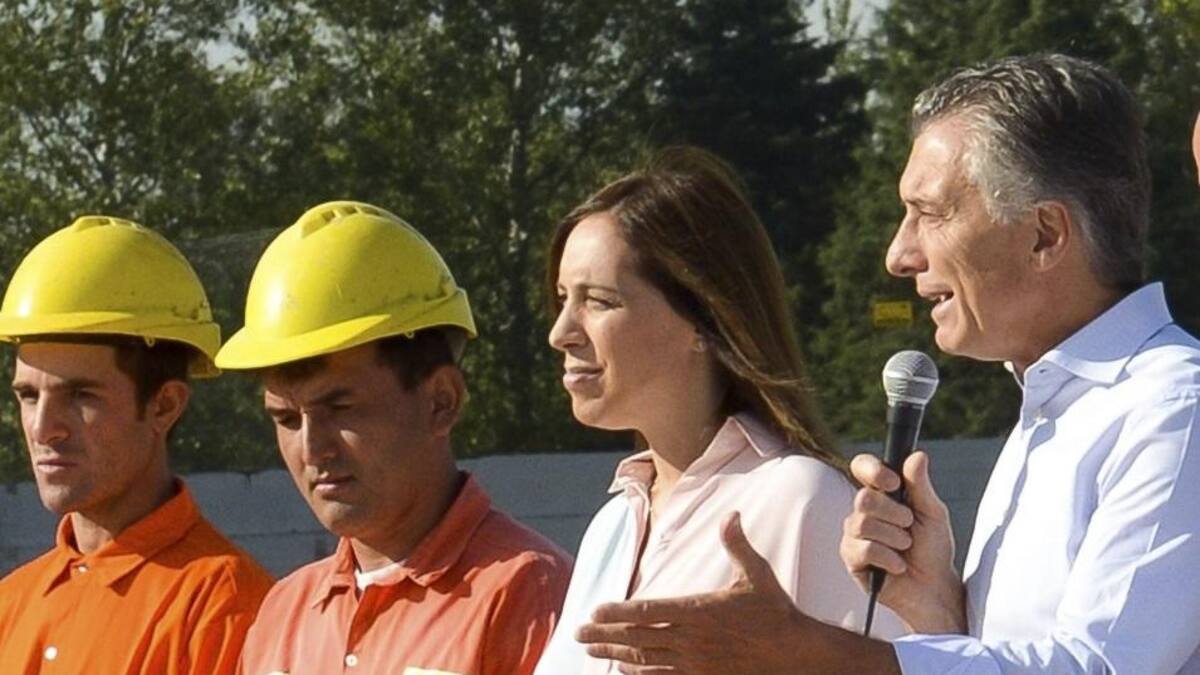 Macri y Vidal en acto en Camino del Buen Ayre (NA)