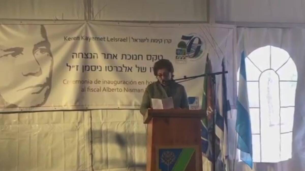 Madre de Nisman - homenaje en Israel