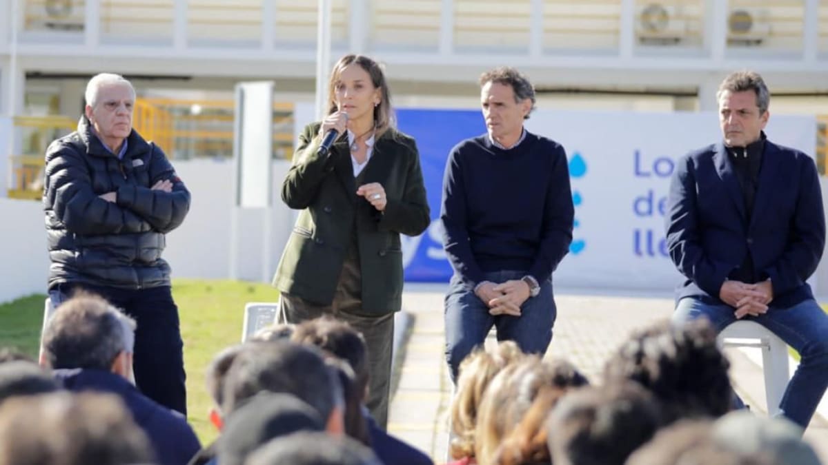 Malena Galmarini, acto de AySA. Crédito: prensa