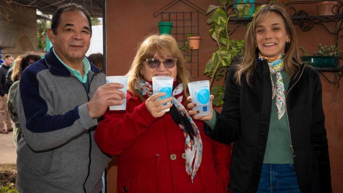 Malena Galmarini inauguró obra de agua potable en Benavídes. Foto: Prensa.
