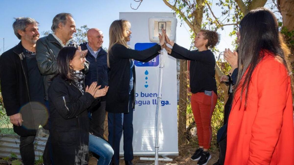 Malena Galmarini inauguró red cloacal en Benavídez. Foto: Prensa.