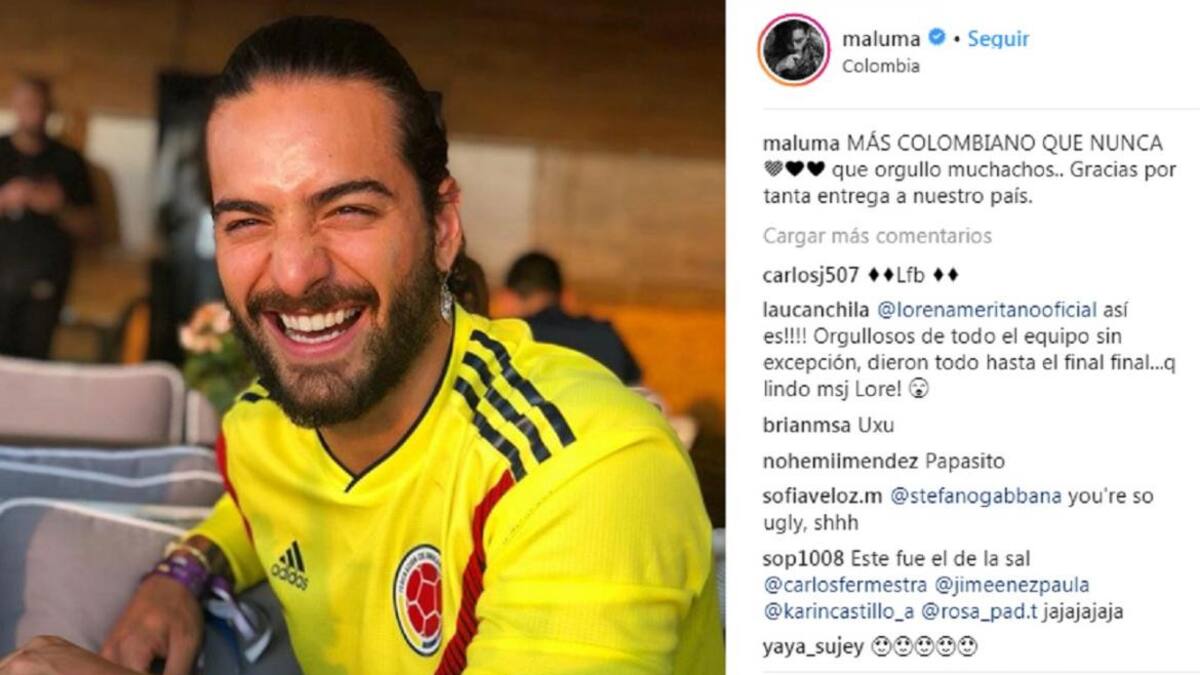 Maluma, mensaje para la selección de Colombia, Instagram