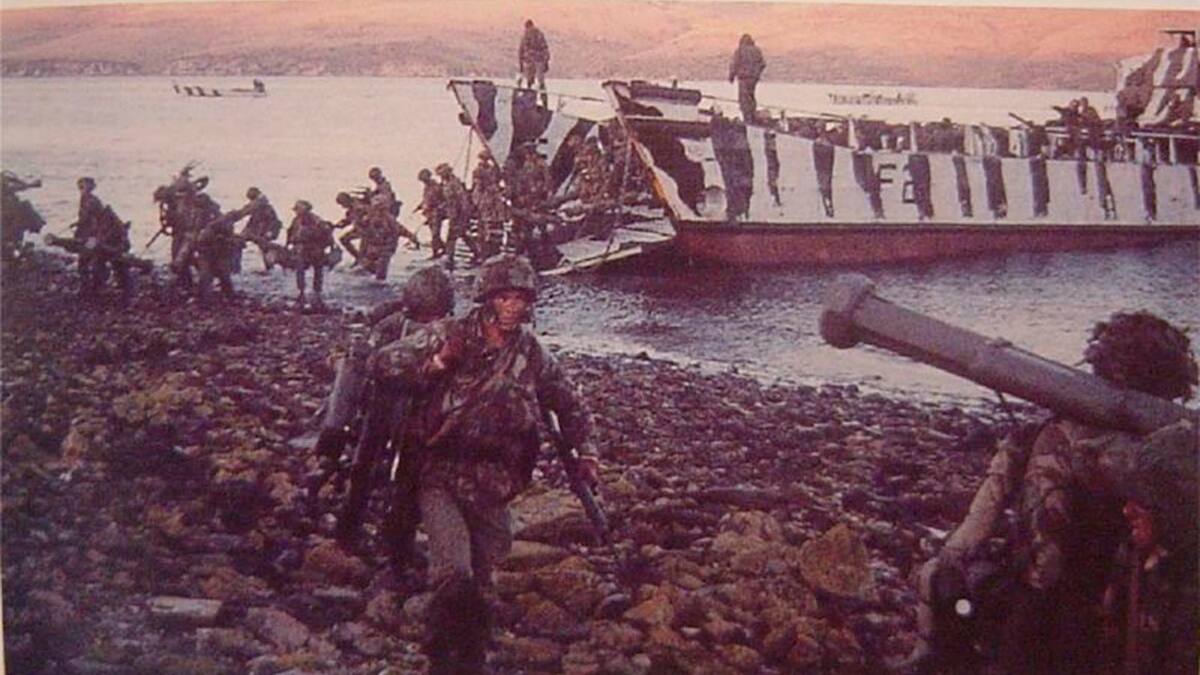 El desembarco británico en Malvinas