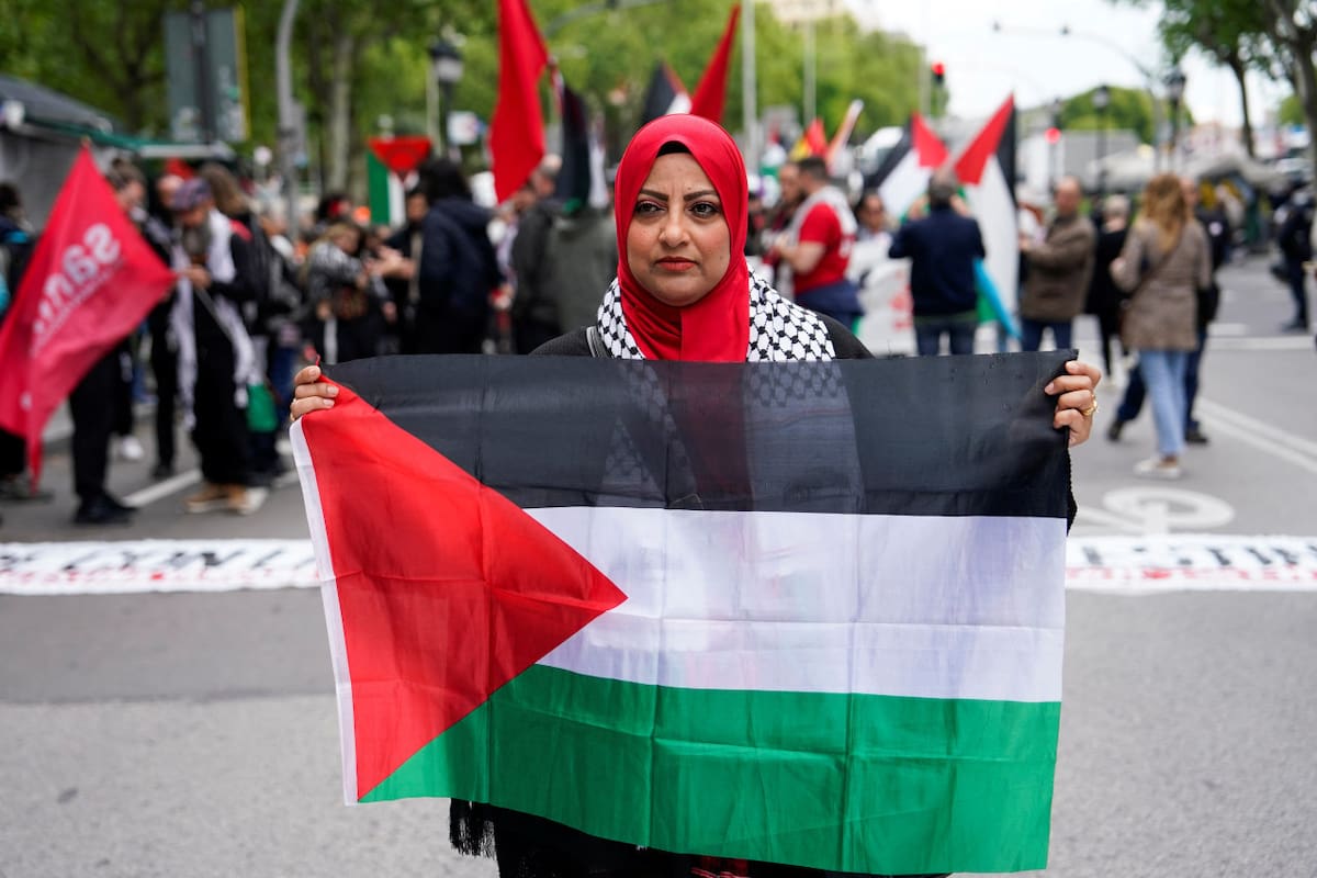 Manifestación en memoria de la Nakba. Foto: Reuters/Ana Beltran