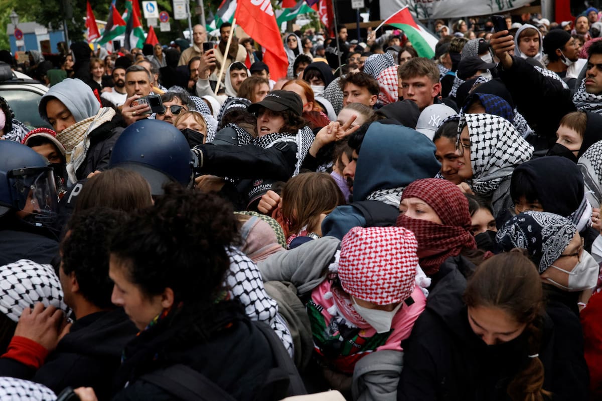 Manifestación en memoria de la Nakba. Foto: Reuters/Axel Schmidt