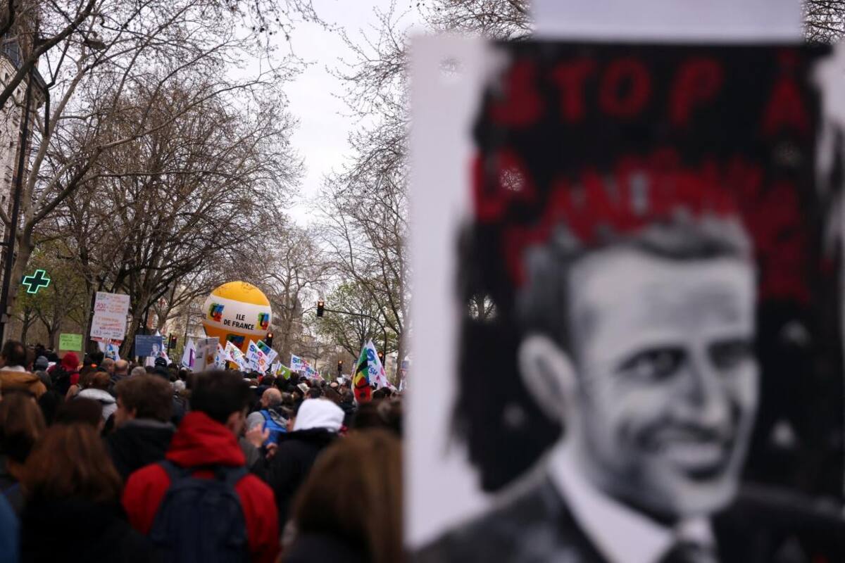 Manifestaciones contra Macron en Francia. Foto: Reuters.