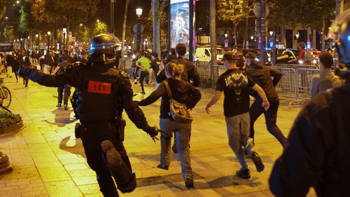 Manifestaciones e incidentes en Francia. Foto: NA.