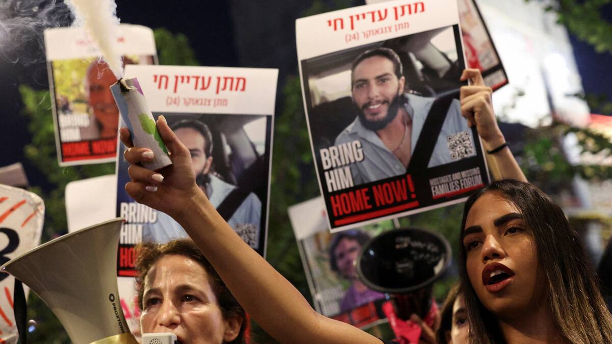 Manifestaciones en Israel tras el asesinato de Sinwar y por la liberación de los rehenes. Foto: Reuters