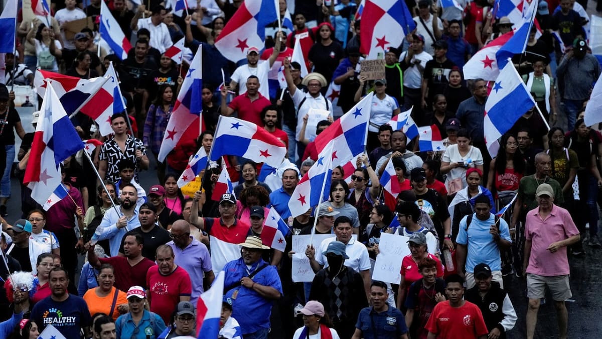 Manifestaciones en Panamá. Foto: Reuters (Enea Lebrun)