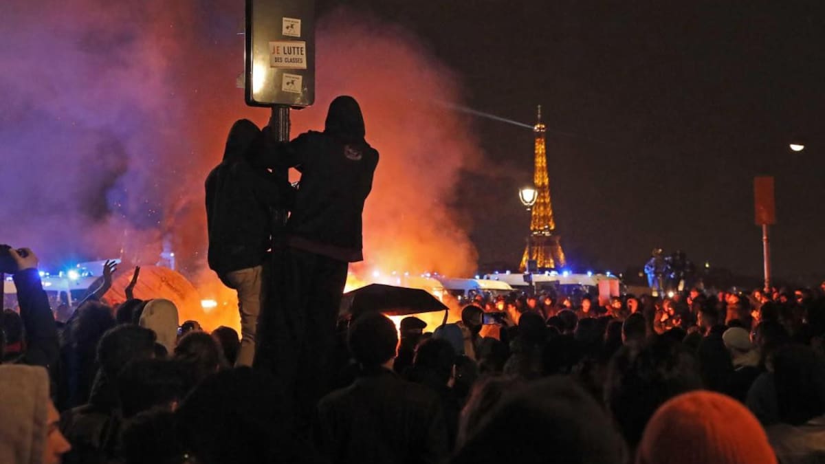 Manifestaciones en París. Foto: EFE.