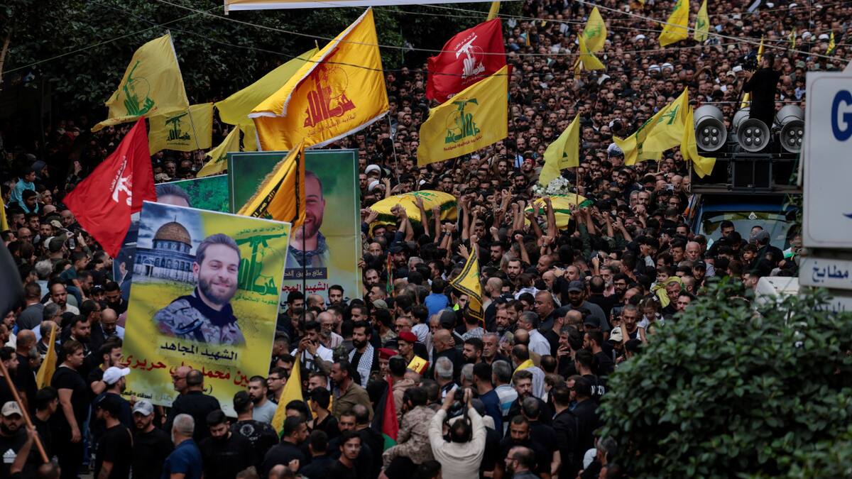 Manifestantes pro Hezbollah. Foto: Reuters.