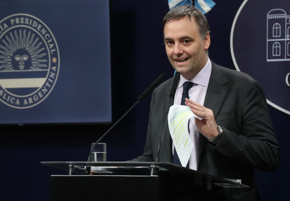 Manuel Adorni, vocero presidencial. Foto: NA.