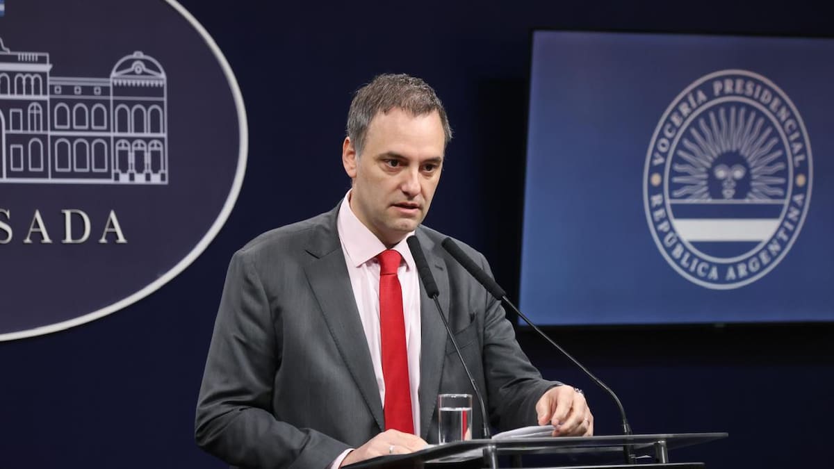 Manuel Adorni, vocero presidencial. Foto: Presidencia.