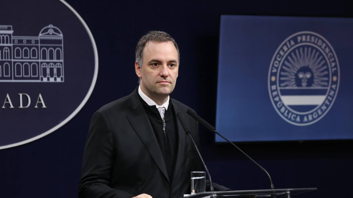 Manuel Adorni, vocero presidencial. Foto: Presidencia.