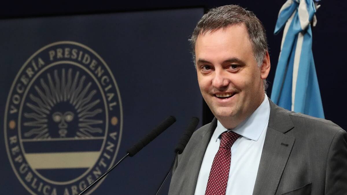 Manuel Adorni, vocero presidencial. Foto: presidencia