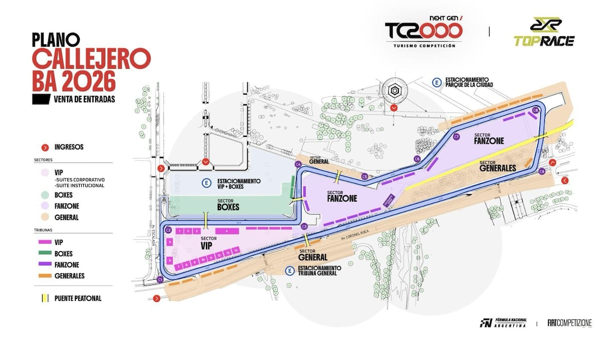Mapa del Circuito Callejero de Buenos Aires