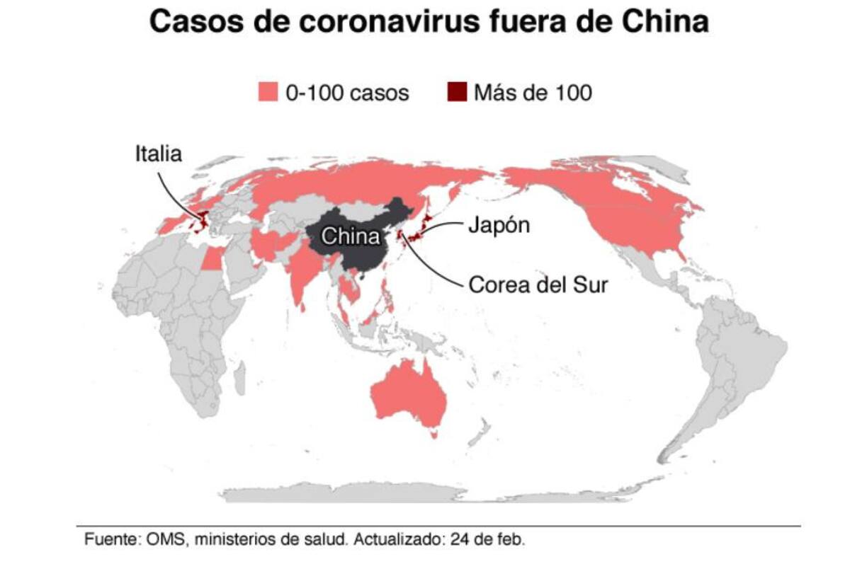 Mapa mundial de Coronavirus